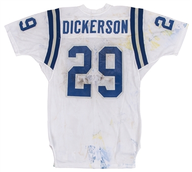 Circa 1988-1990 Eric Dickerson Game Worn & Signed Indianapolis Colts Practice Jersey (MEARS A10 & Beckett)